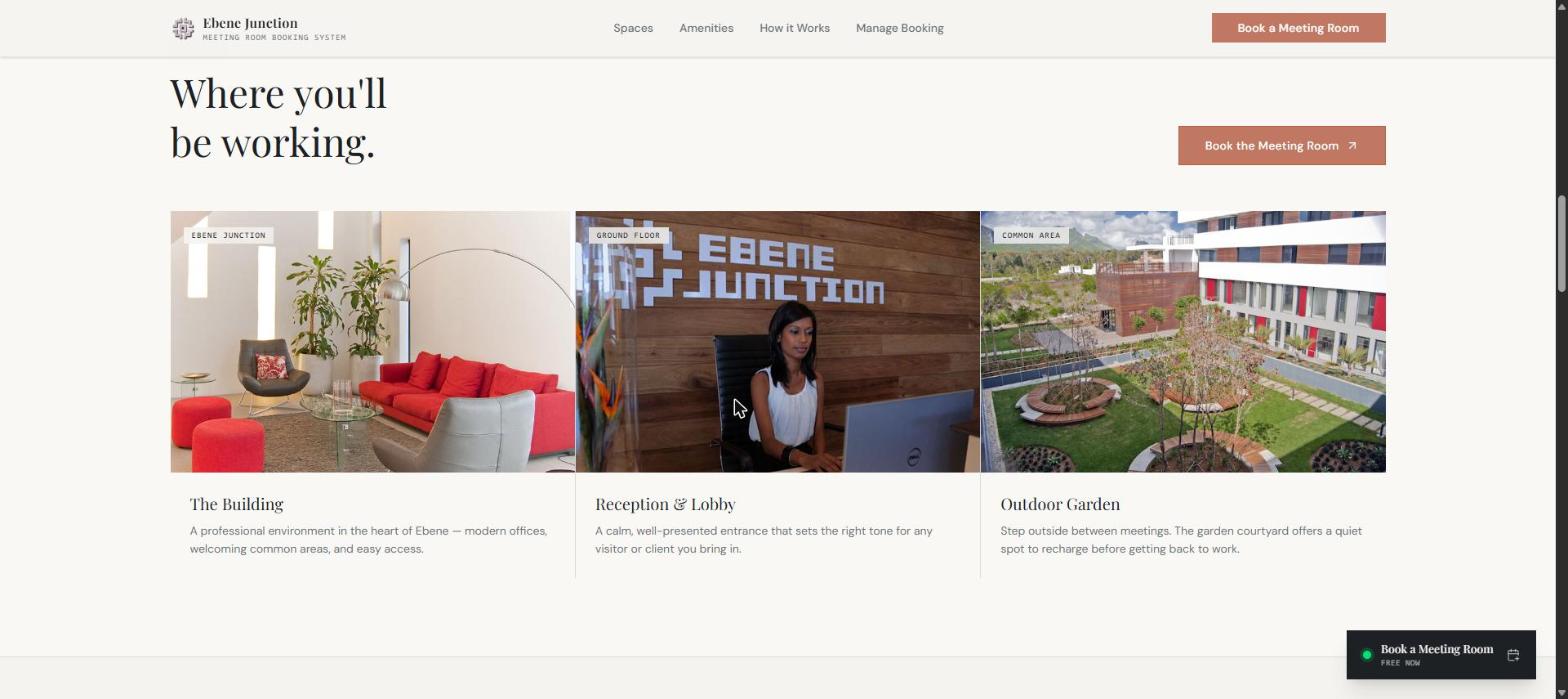 Building and common area photo gallery inside the booking system