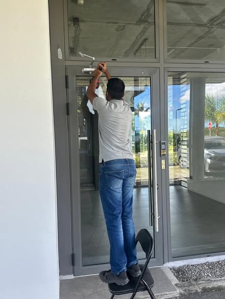 New Dortec Model 63 door closer installed by BFC Ltd in Mauritius