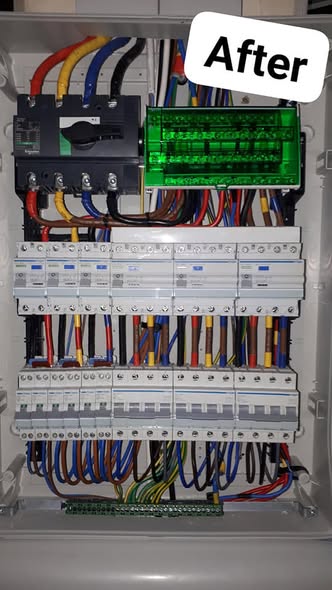 Distribution board rewired and tidied by BFC Ltd electricians