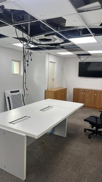 Meeting room refurbished for a BPO call centre in Mauritius